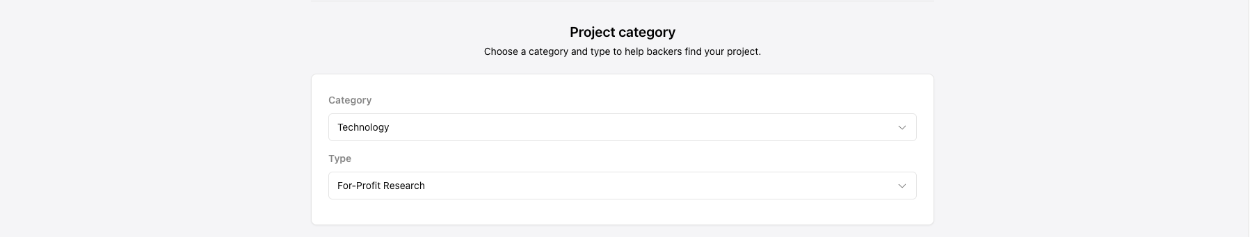 Project Categories
